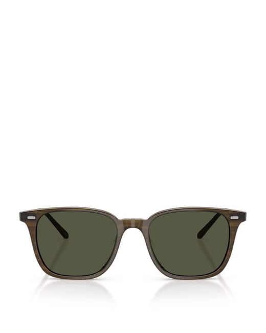 Oliver Peoples Green Laedin Square Sunglasses