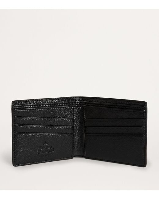 Vivienne Westwood Black Vegan Leather Orb Bifold Wallet for men