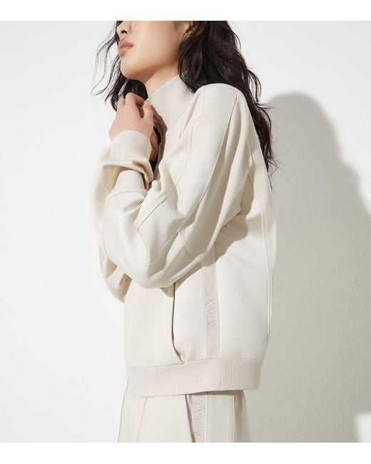 MAX&Co. White Jersey Track Jacket