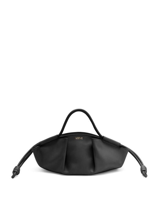 Loewe Black Small Leather Paseo Tote Bag