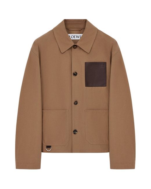 Loewe Brown Cotton Workwear Jacket for men