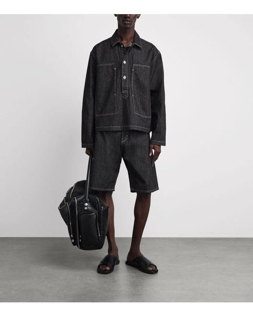 Studio Nicholson Black Denim Pullover Shirt for men