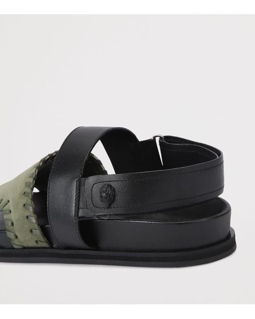 Kurt Geiger Black Suede Baker Sandals for men
