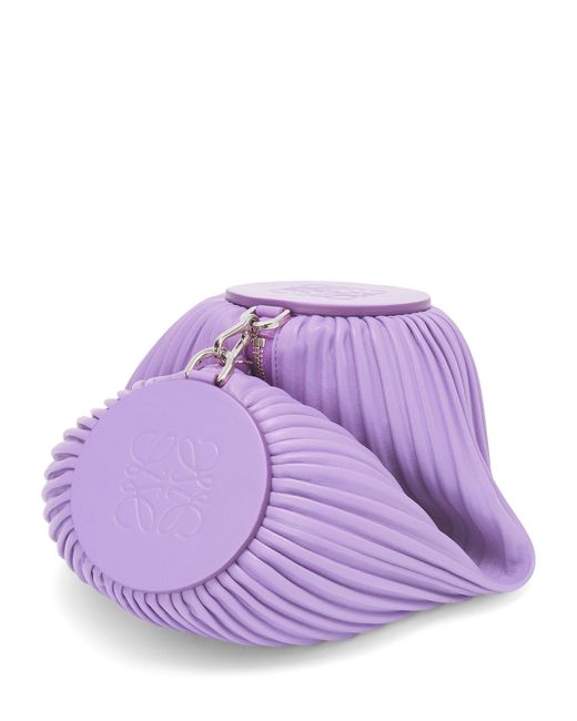 Loewe Purple Leather Bracelet Pouch