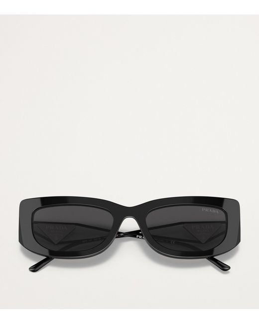 Prada Black Acetate Rectangle Pr14Ys Sunglasses