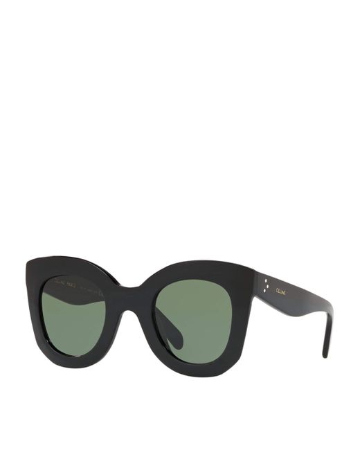 Céline Green Rectangular Sunglasses