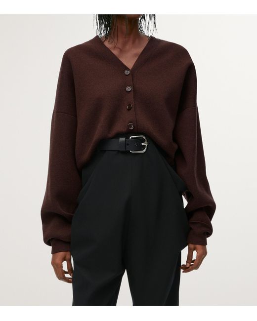 Loewe Brown Cashmere-Blend Cardigan