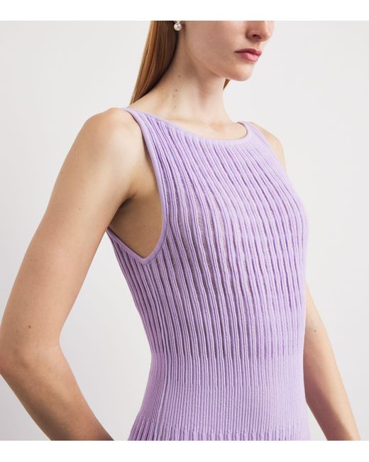 Valentino Purple Knitted Isabela Midi Dress