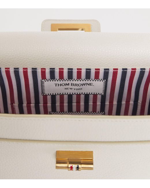 Thom Browne Natural Pebble Leather Box Bag