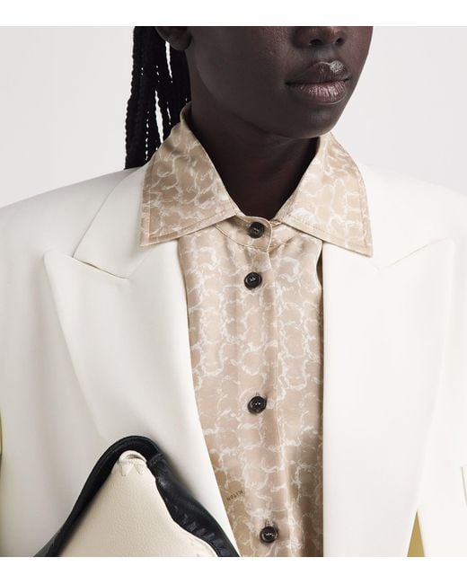 Kiton Natural Silk Printed Shirt