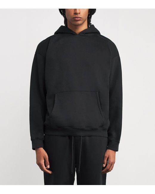 Skims Black Fleece Lounge Relaxed Hoodie for men