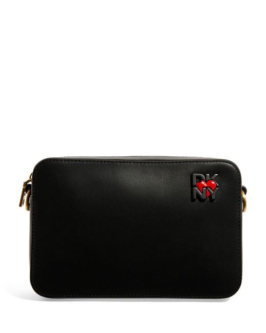 DKNY Black Leather Heart Of Ny Cross-body Bag