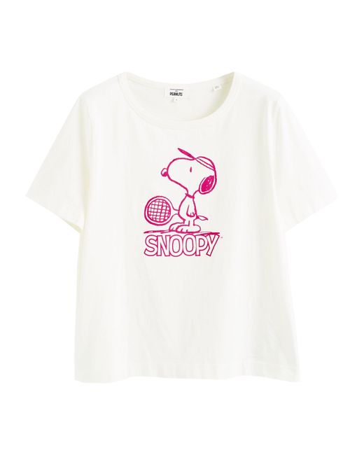 Chinti & Parker White Organic Cotton Retro Snoopy T-shirt