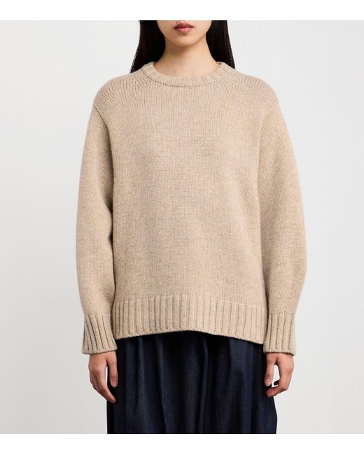 Johnstons Natural Cashmere Round-Neck Sweater