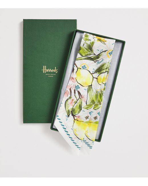 Harrods Metallic Silk High Summer Twilly Scarf