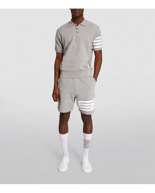 Thom Browne White Canvas Vulcanized Heritage Sneakers for men