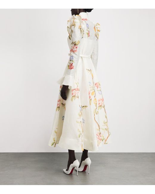 LEO LIN Natural Floral Selina Midi Dress