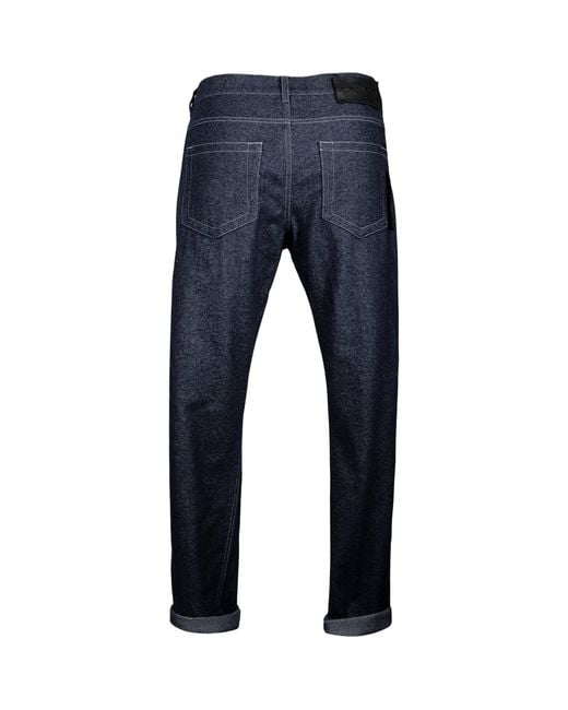 Alan Scott Blue Cashmere-Blend Relaxed Jeans for men