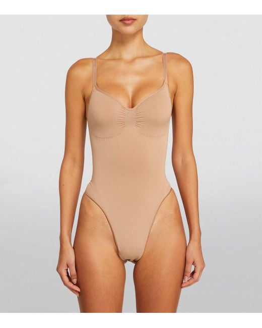 Skims Natural Seamless Sculpt Thong Bodysuit