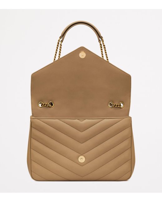 Saint Laurent Natural Large Loulou Shoulder Bag