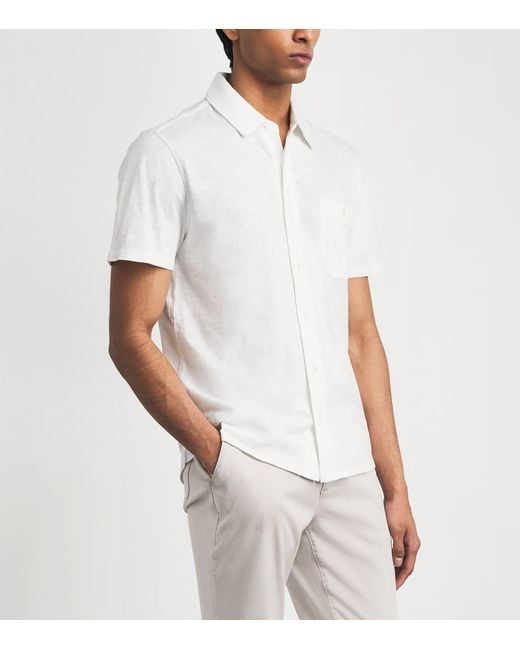 PAIGE White Cotton Carillo Polo Shirt for men