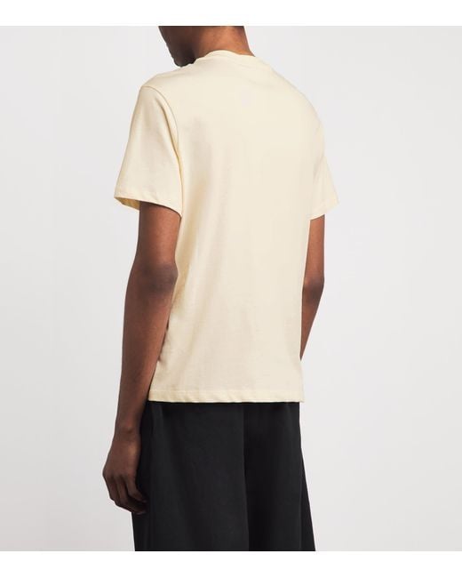 Sandro White Cotton Crochet T-Shirt for men