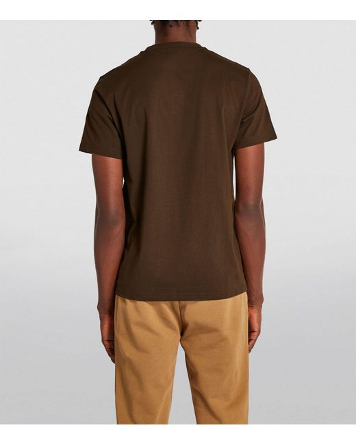 Fred Perry Brown Embroidered Logo T-shirt for men