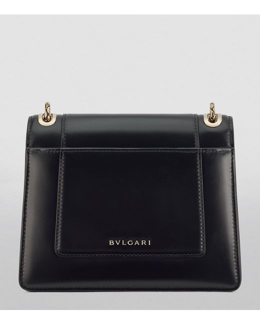 BVLGARI Black Leather Serpenti Forever Cross-Body Bag