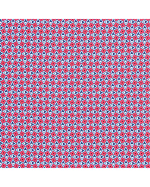 Canali Purple Silk Printed Pocket Square for men