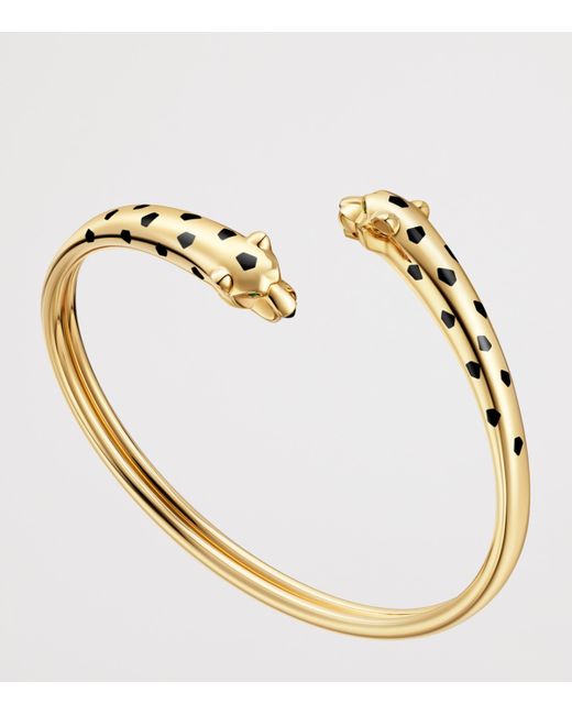 Cartier Metallic Tsavorite Garnet And Onyx Panthère De Bracelet