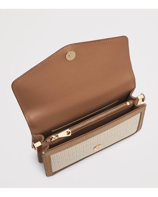 Aspinal Natural Raffia Eliza Clutch Bag