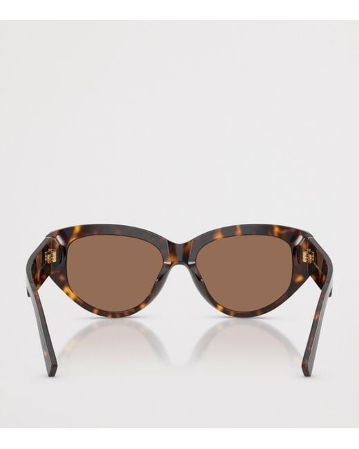Dolce & Gabbana Brown Tortoiseshell Cat Eye Sunglasses