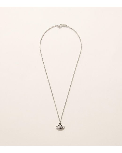 Vivienne Westwood Natural Diamante Heart Necklace for men