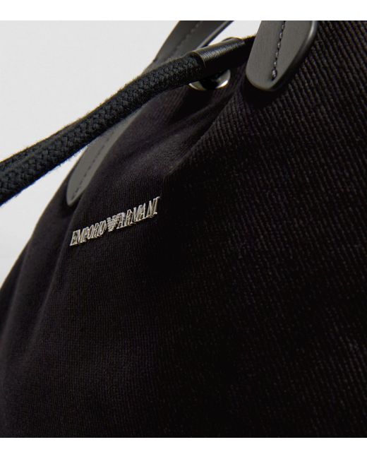 Emporio Armani Black Canvas Cross-body Bag for men