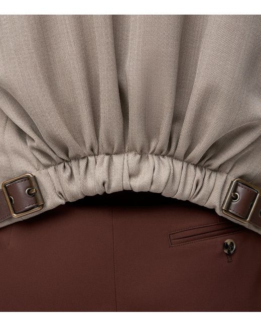 Loewe Brown Wool Buckle-Back Blazer