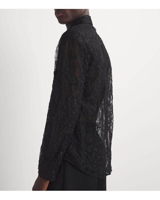 Simone Rocha Gray Cotton Floral Lace Shirt for men