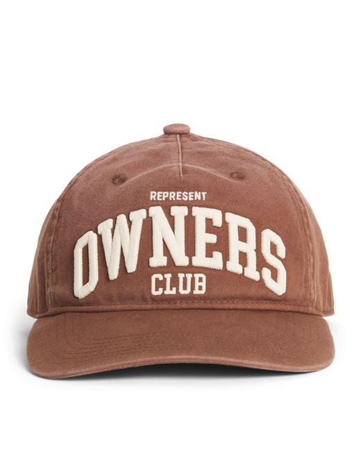 Represent Brown Cotton Owners Club Baseball Cap for men