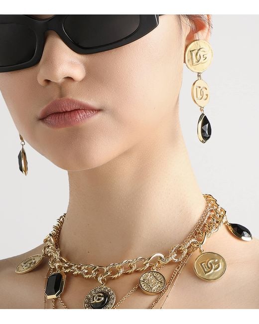 Dolce & Gabbana Metallic Like A Virgin Clip Earrings