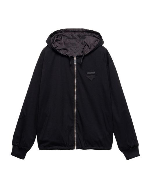 Prada Black Cotton Reversible Hoodie
