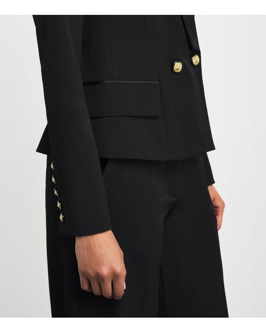 L'Agence Black Satin Imogen Blazer