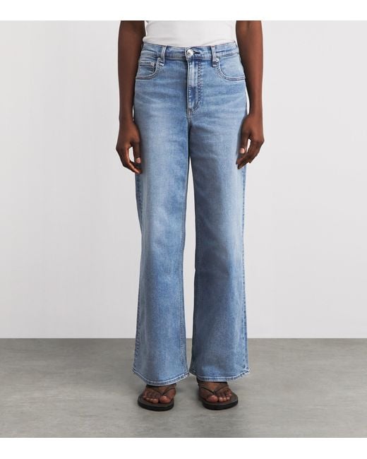 Rag & Bone Blue Andi Wide-Leg Jeans