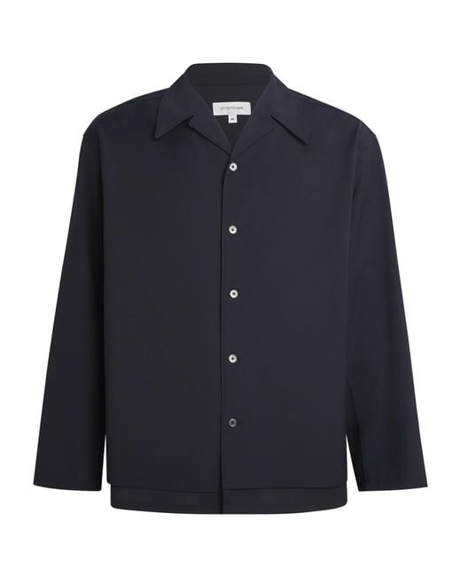 LE17SEPTEMBRE Blue Camp Collar Oversized Shirt