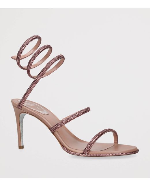 Rene Caovilla Pink Embellished Cleo Sandals 80