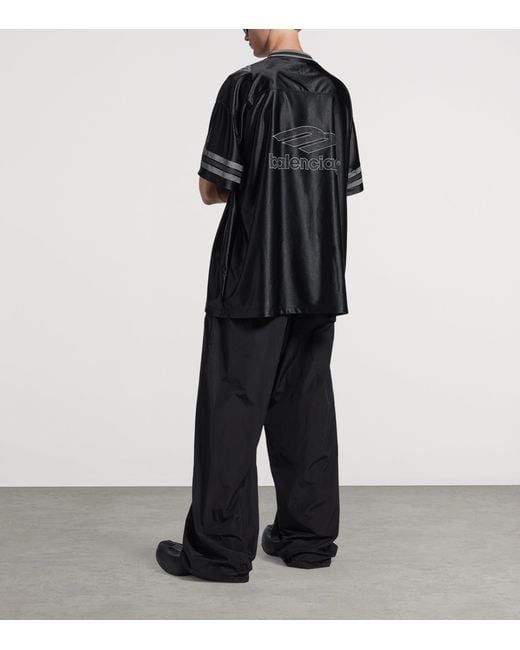 Balenciaga Black Cotton-Blend Technical Trousers for men
