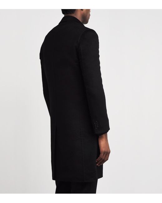 Alan Scott Black Cashmere-Blend Double-Face Coat for men