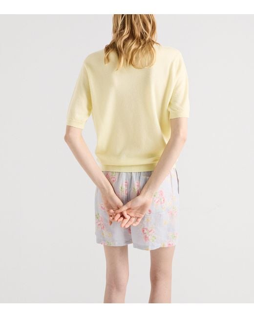 Prada Natural Cashmere T-Shirt Sweater