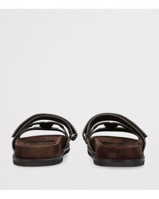 Tory Burch Brown Suede Ines Sport Slides