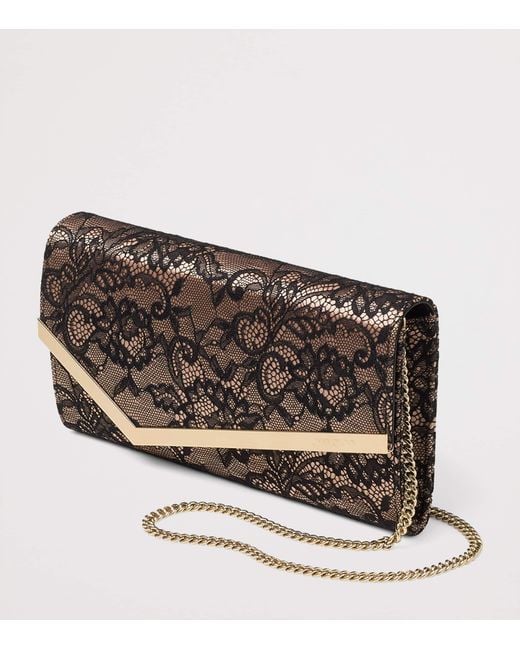 Jimmy Choo Metallic Lace Emmie Clutch Bag