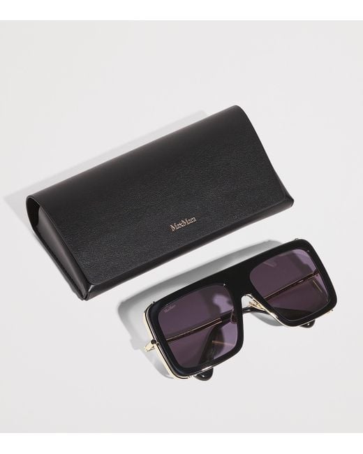 Max Mara Purple Acetate Square Sunglasses