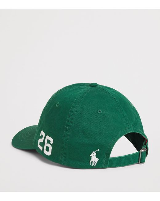Polo Ralph Lauren Green Cotton Twill Italy Crest Baseball Cap for men